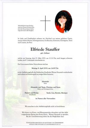 Portrait von Elfriede Stauffer