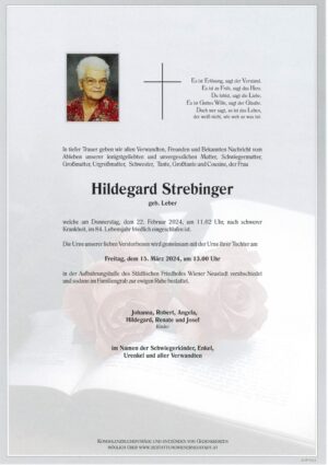 Portrait von Hildegard Strebinger