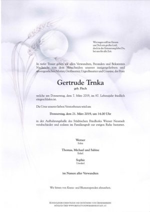Portrait von Gertrude Trnka