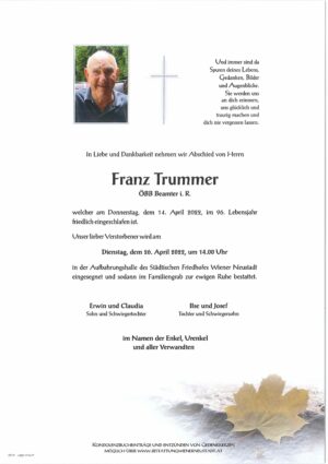 Portrait von Franz Trummer