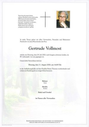Portrait von Gertrude Vollmost