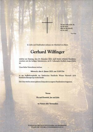 Portrait von Gerhard Wilfinger