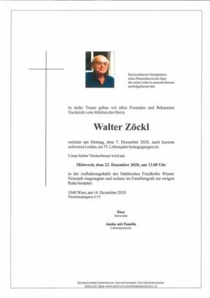 Portrait von Walter Zöckl